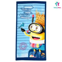 Πετσέτα 70x140cm Θαλάσσης  Minnions  Παιδική  Για Αγόρι Βαμβακερή
