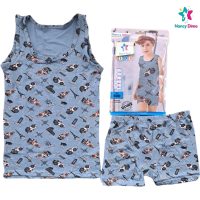 Σετ Φανελάκι - Boxer  Παιδικό  Νο 8-9  Βαμβακερό 95% Elastan 5%