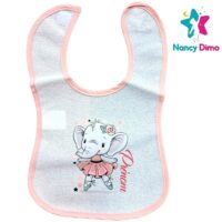 Σαλιάρα Αδιάβροχη  Με Αυτοκόλλητο 6αδα Nancy Dimo Για Κορίτσι Βαμβακερή