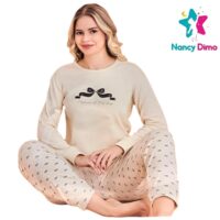 Πυζάμα Γυναικεία Νο Μ Interlock Nancy Dimo