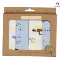 Βρεφικές Λαβέτες Ώμου 23x23cm 4αδα Nancy Dimo Για Αγόρι Βαμβακερές