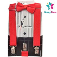 Παπιγιόν Σετ Παιδικό Με Τιράντα Nancy Dimo Υφασμάτινο  Για Αγόρι