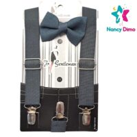 Παπιγιόν Σετ Παιδικό Με Τιράντα Nancy Dimo Υφασμάτινο  Για Αγόρι