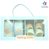 Παπούτσι Με Κορδέλα και Καλσόν Nancy Dimo Για Κορίτσι 0-6 μηνών Βαμβακερό