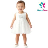 Βρεφικό Ολόσωμο με Φουστίτσα Nancy Dimo 6-12-18μην Για Κορίτσι